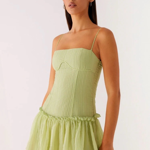 Peppermayo Dresses & Skirts - Bambini Green Spaghetti Strap mini Dress